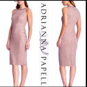 Adrianna Papell midi sequins & beaded dress
